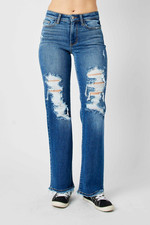 Judy Blue Mid Rise Ripped Jeans - Stretchy - Size 7/28