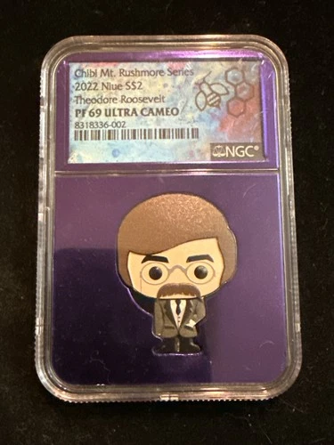 🌟 2022 Niue $2 Theodore Roosevelt Chibi Mt Rushmore Series NGC PF69 Ultra Cameo