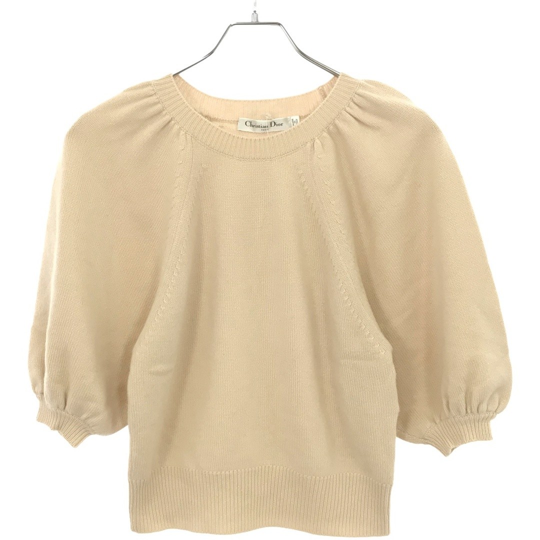 Dior Christian short sleeve cashmere knit sweater 7C24594AM550 beige Used MESC-0