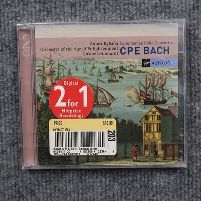 CPE Bach CD Symphonies Cello Concertos OAE Bylsma Leonhardt Baroque Classical