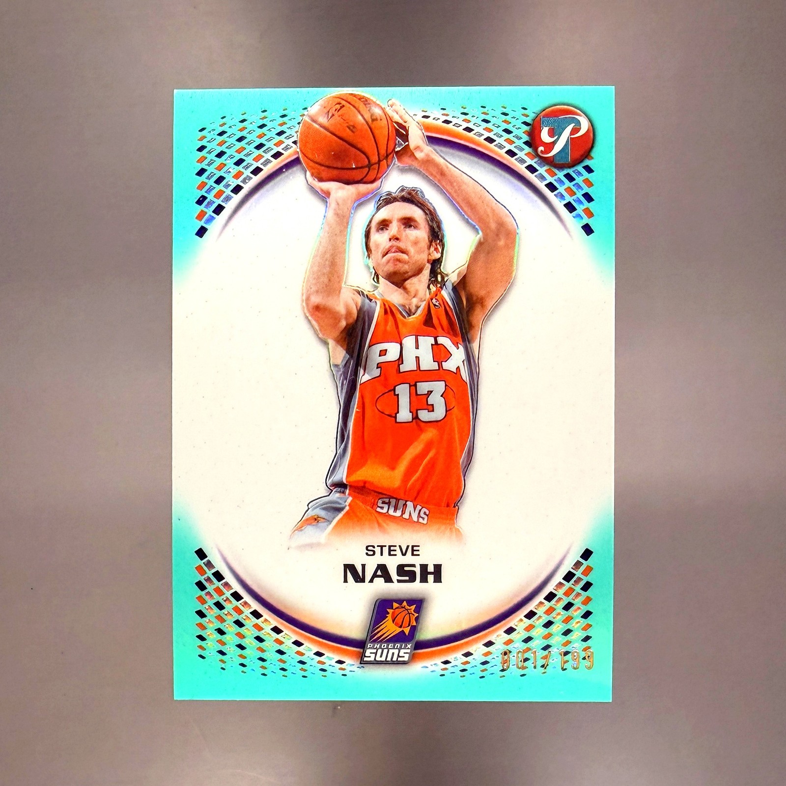 STEVE NASH 2025-26 Topps Pristine Aqua 001/199 Suns #100 1st of Print HOF NBA
