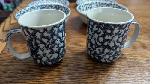 7pc Folk Craft Hearts by Tienshan 1-Dinner Plate 2-Bowls 2-Salad & 2 Cups Nice - Picture 8 of 9
