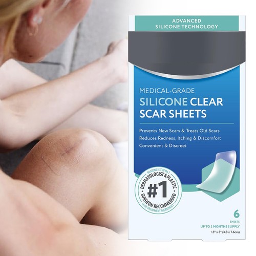 ScarAway Medical-Grade Clear Silicone Scar Sheets 6 Sheets - Picture 2 of 10