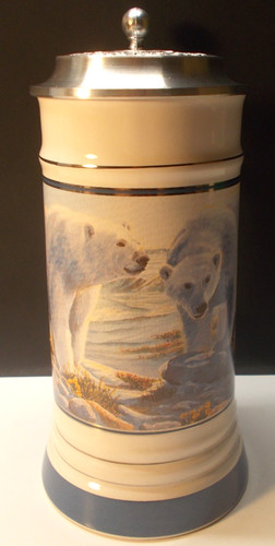 Safari Club International Polar Bear Stein Spring Break 1st of 250 Limited Edit.