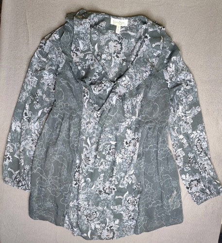 Blusa donna Jessica Simpson maternità scollo a V trasparente floreale taglia media