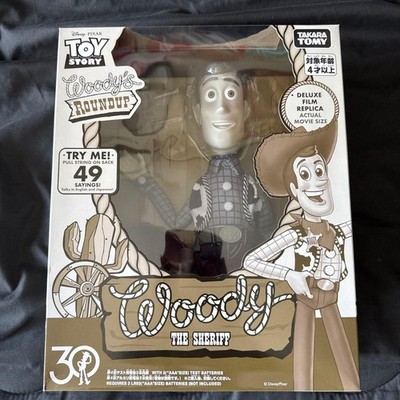 TAKARA TOMY Toy Story Woody Roundup Real Size Talking Figure 30th