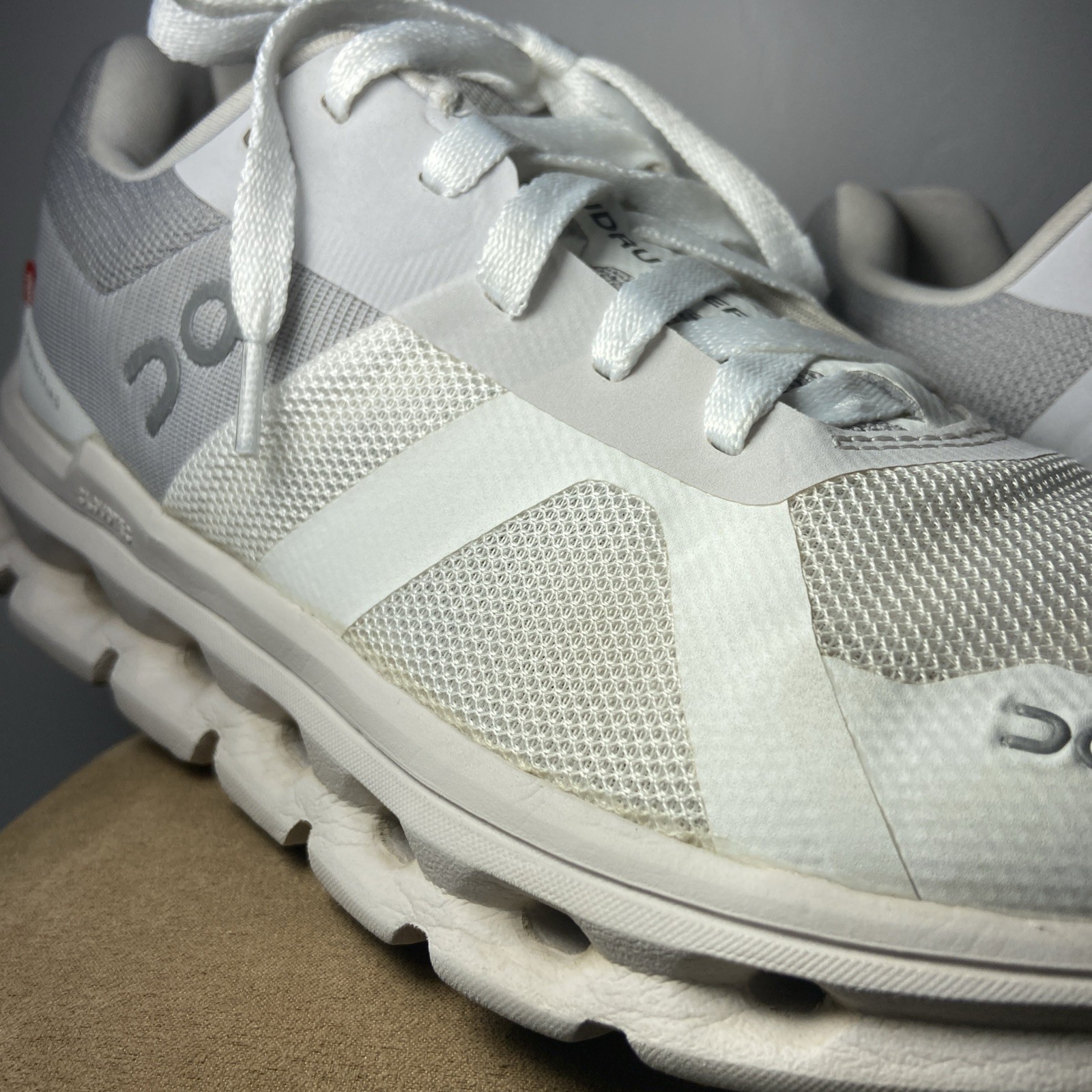 On Cloud Cloudrunner Women’s size 7 White Grey - image 14