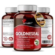 Goldenseal Root Extract Powder Hydrastis Canadensis 10000mg Immune Capsules