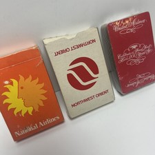 3 Decks of Airline Playing Cards ~ National Airlines Northwest Orient United VTG