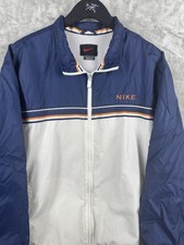Vintage Nike Windbreaker Full Zip Jacket Swoosh Mens XL 90s Black Tag Mesh