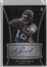 2013 Bowman Sterling Auto Black Refractor 31/50 Ace Sanders #BSA-AS Auto 9u7