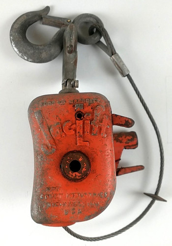 Jac-Lift Come-Along Winch with Cable Vintage 2000 lb. Capacity USA WORKS