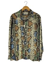 WACKO MARIA Long Sleeve Shirt L Rayon Multi Color All Over Pattern 22FW WMS HI08