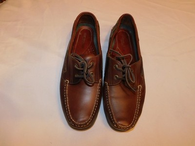 Highland Creek 313133 Men's Boat Shoes Loafers Size 12M Leather Upper Brown