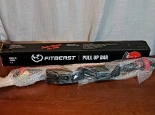 FitBeast Barra Pull Up per Porta, Allenamento Forza Pullup Nero e Rosso 