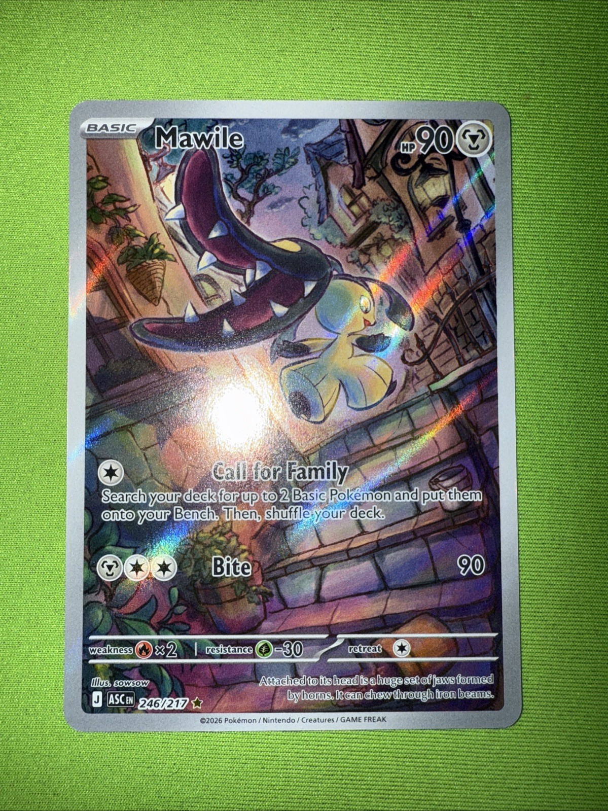 Pokemon Mawile 246/217 Me: Ascended Heroes Illustration Rare IR Holo NM Mint