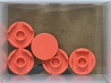 LEGO Parts - Coral Tile, Round 2 x 2 with Bottom Stud Holder - No 14769 - QTY 5