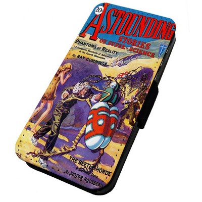 Bedruckte Flip Handyhülle iPhone, Samsung & Huawei Sci Fi Comic Käfer Horde