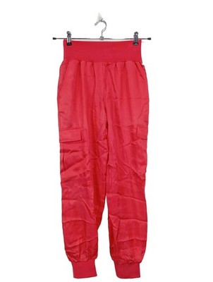 CINQ A SEPT Cargohose Damen Hose Gr. DE 34 rot Glanz-Optik
