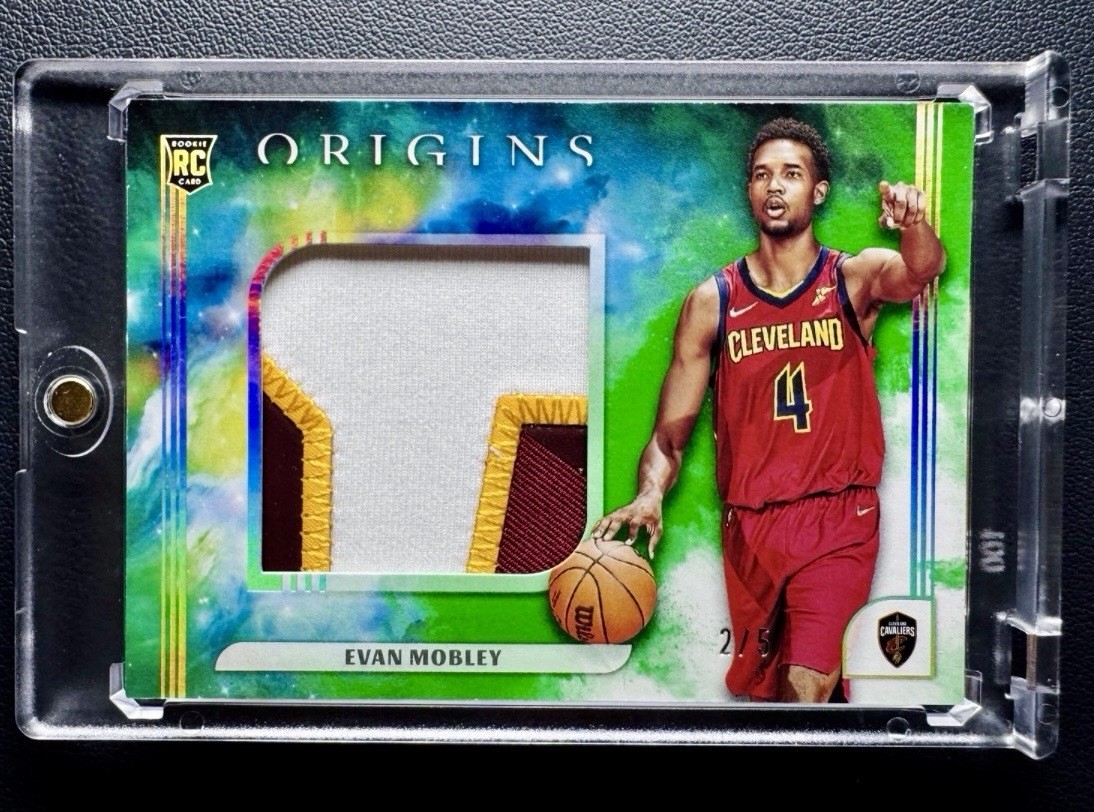 Evan Mobley RC Jumbo Jerseys /5 2021-22 Panini Origins Basketball Cavaliers