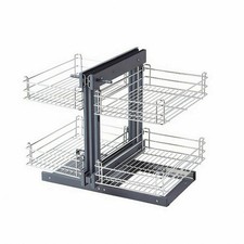 Cabinet Organizer Rust-Proof Corner Cabinet Pull-out Basket Space-Saving