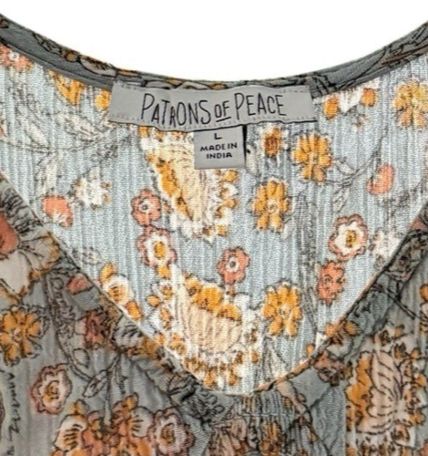 Patrons of Peace Baby Puppe Floral Milkmaid Cropped Top L gesmokt Flatterärmel - Bild 2 von 14