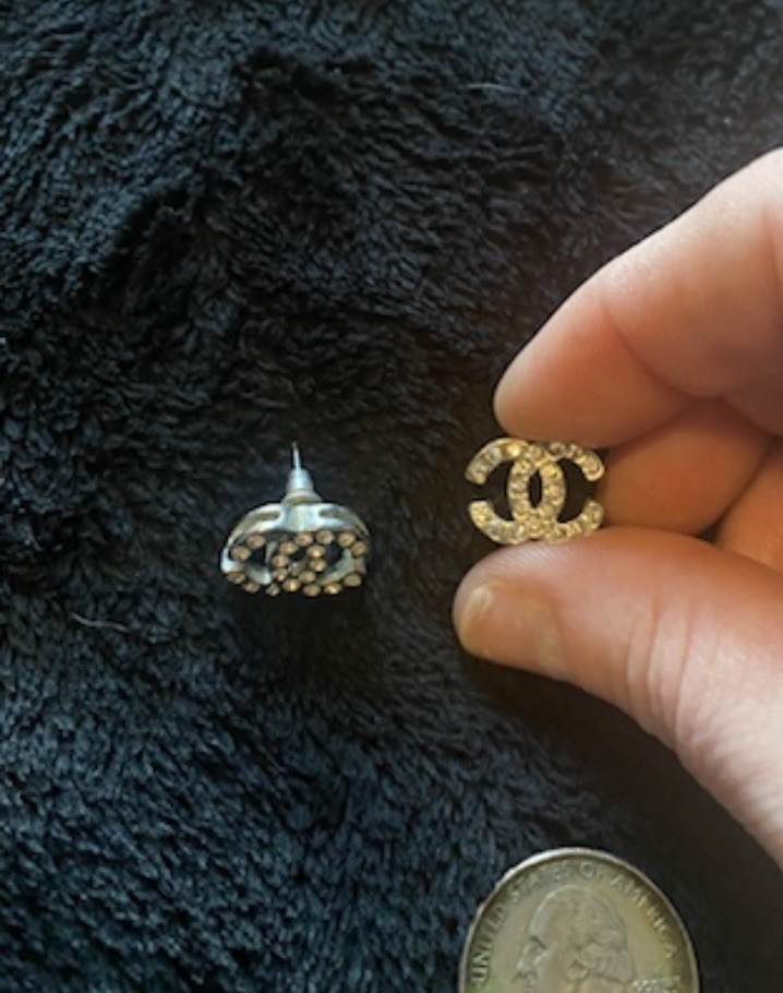 Chanel Logo Stud Earrings - image 2