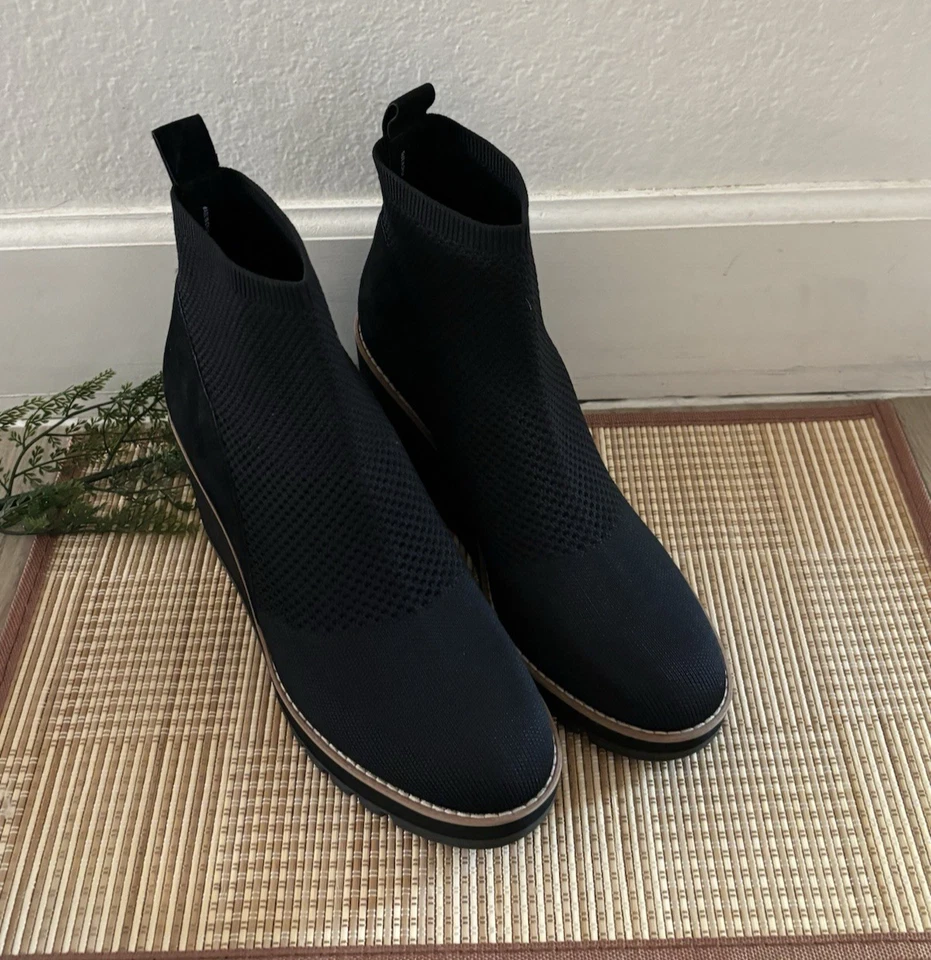 EILEEN FISHER Pull On Knit Ankle Boot Size: 10 - Image 2 of 4