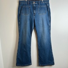 GAP Flare High Rise Jeans Womens 18R Medium Wash Wide Leg Stretch Boho 90s Y2K