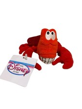 Disney World Park Store Sebastian Little Mermaid Mini Bean Bag Plush Crab 8in