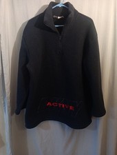 DKNY Active Plush Jacket Coat large Black