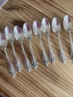 8 WALLACE GRANDE BAROQUE DEMITASSE SPOON 6” STERLING SILVER FLATWARE