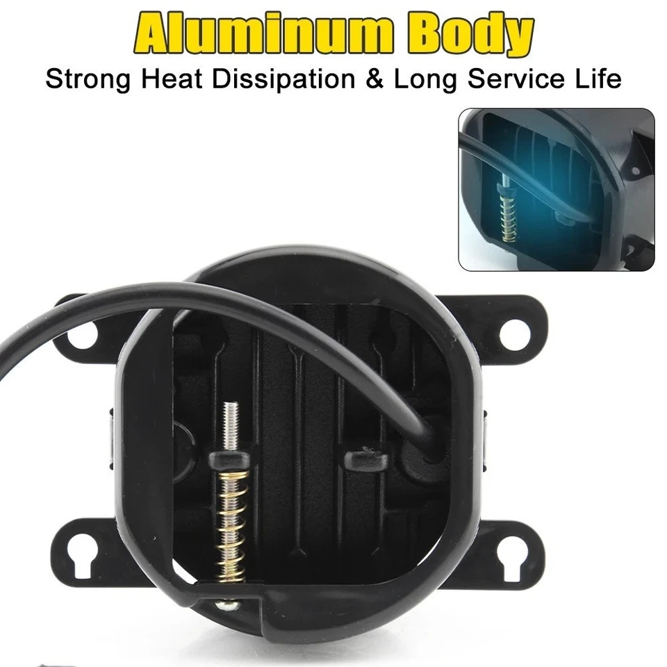 2X 3.5" LED Round Fog Lights DRL Fits Jaguar S-Type X-Type 2x fog Lamp 06 - 13 - Image 4 of 4