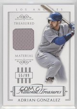 2015 Panini National Treasures Treasured Materials 55/99 Adrian Gonzalez #3 0g0