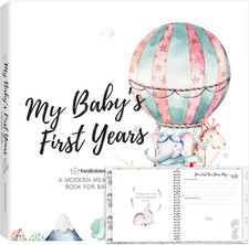 First 5 Years Baby Book Keepsake, Baby Memory Book Girl, Boy AdventureLand  90
