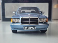 1:18 Norev Mercedes Benz W126 560SEL 1991 Pearl Blue Metallic Diecast