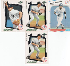 Lot of 4 Cards NY Yankees Russ Davis Rookie Joe Ausanio Rookie Rickey Henderson