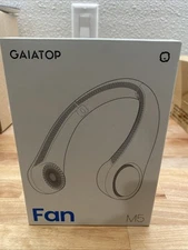 GAIATOP Portable 3-Speed Neck Fan Black USB Rechargeable M5