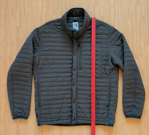 Relwen Windzip Jacket Charcoal Loden Huckberry Men's XL Softshell Quilted Coat image 6