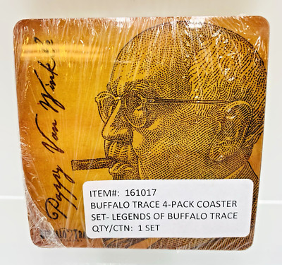 Buffalo Trace 4-Pack Coaster Set-Legends of Buffalo Trace Pappy Van Winkle  NEW