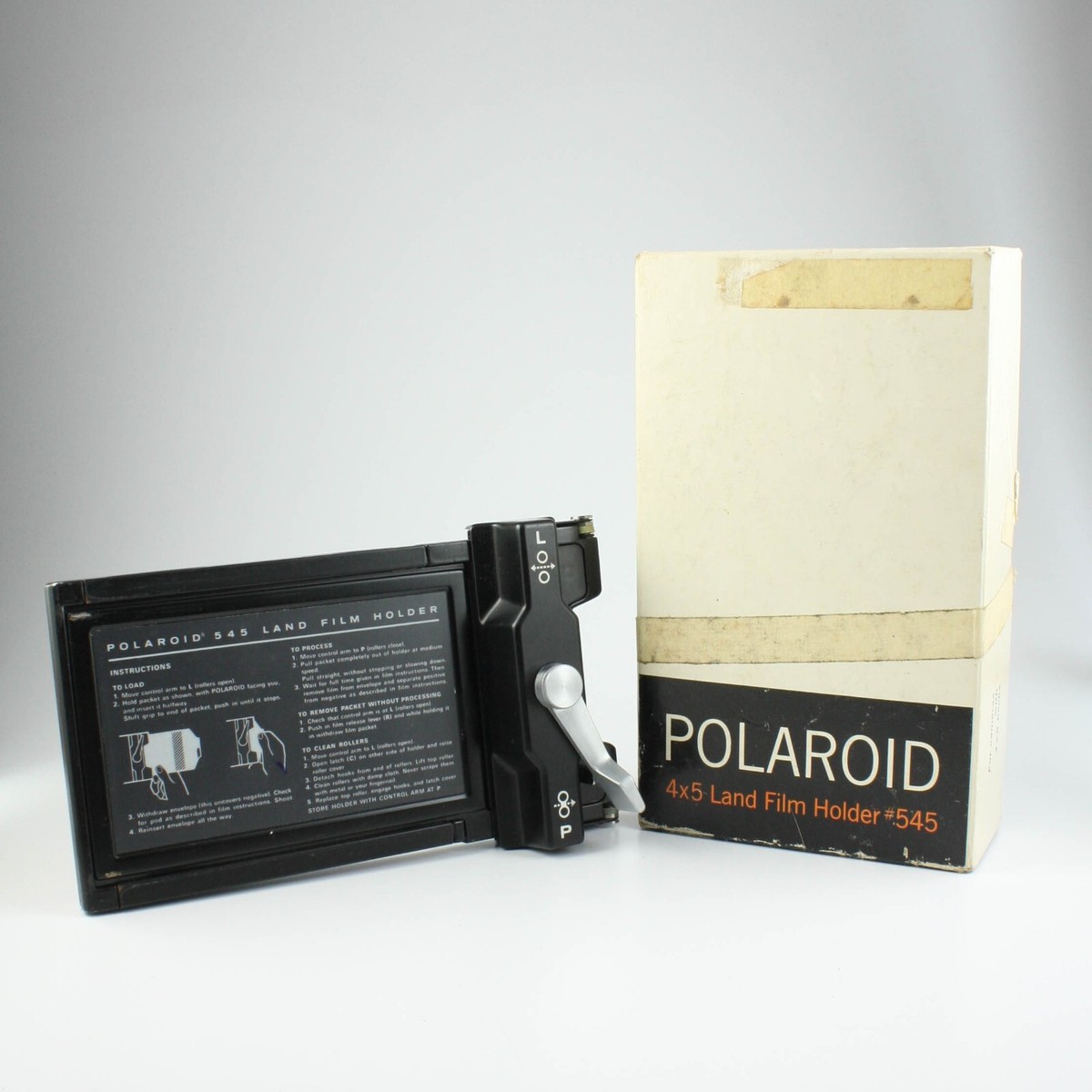 Polaroid #545 4x5 Land Film Holder w/Box | eBay