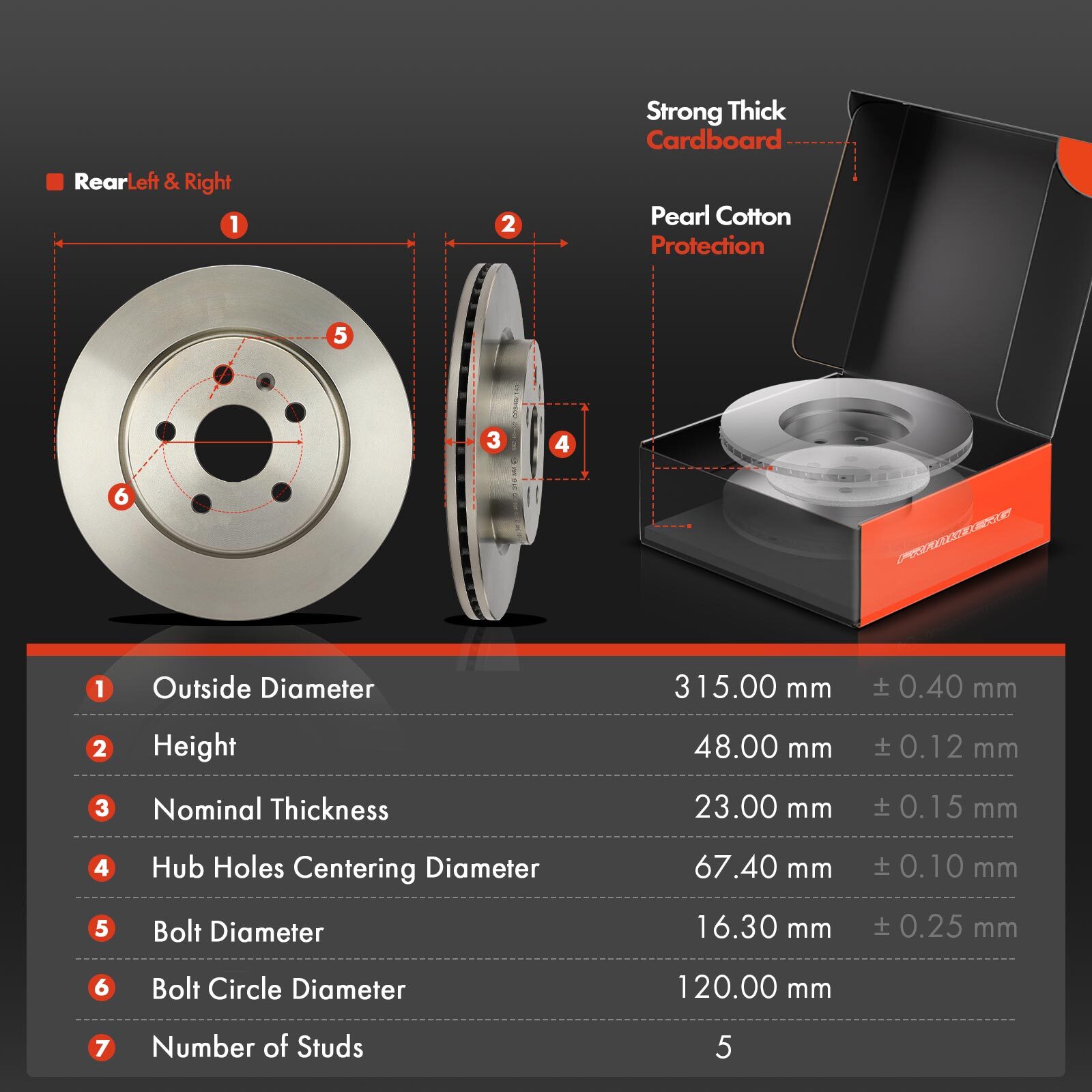 Brake Discs & Brake Pads 315mm Rear for Opel Vauxhall Insignia Mk I A