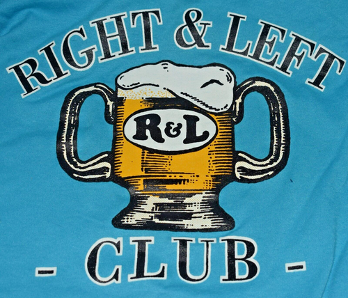 Camiseta de colección Screen Stars Best Right & Left Club Beer Drinkers grande aguamarina - Imagen 2 de 4