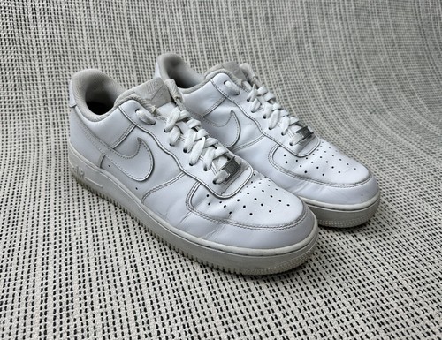 Nike Air Force 1 Low Womens 10.5 Triple White Sneakers Shoes Lace Up 315115-112 - Picture 2 of 24