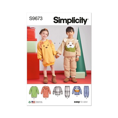 Simplicity Sewing Pattern 9673 R11668 Dress Top Pants Child Size 3-8