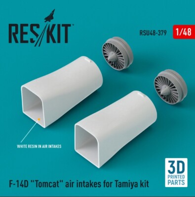 F-14D ''Tomcat'' air intakes for Tamiya kit (3D Printed) 1/48 Reskit RSU48-0379