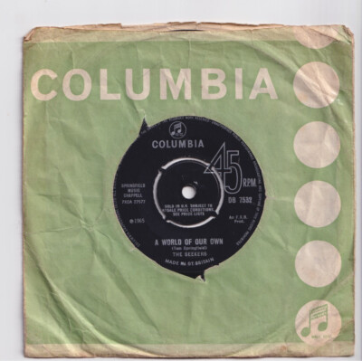 (nW528) The Seekers, A World Of Our Own - 1965 - 7'' vinyl