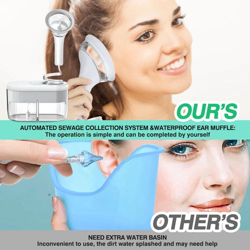 Electric Ear Water Cleaner Ear Wax Remover Ear Washer Earwax Cleaning Kit Tool - Picture 10 of 18