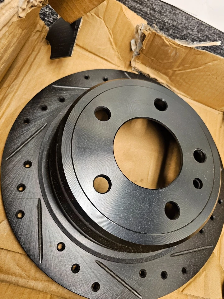 DFC 制动转子高级钻孔开槽后 633-31015R 适用于宝马 524td 85-86 — 第 3/4 张图片