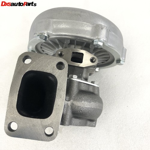 Turbina de aire acondicionado híbrido turbo EMUSA T3/T4 PLATEADA 0,63 + manta de malla + compuerta auxiliar de 38 mm - Imagen 2 de 8